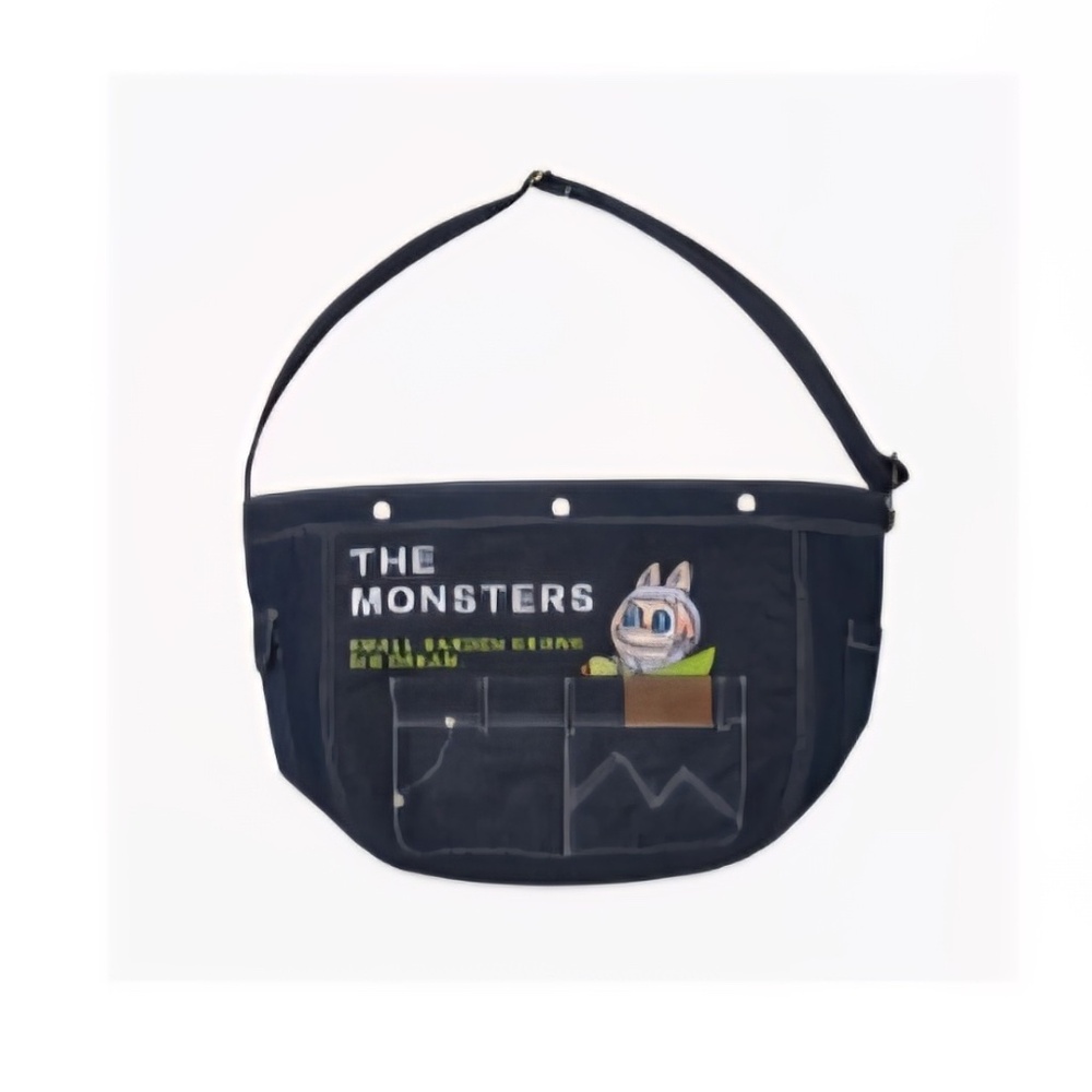 The Monsters Fall in Wild Labubu Denim Messenger Bag